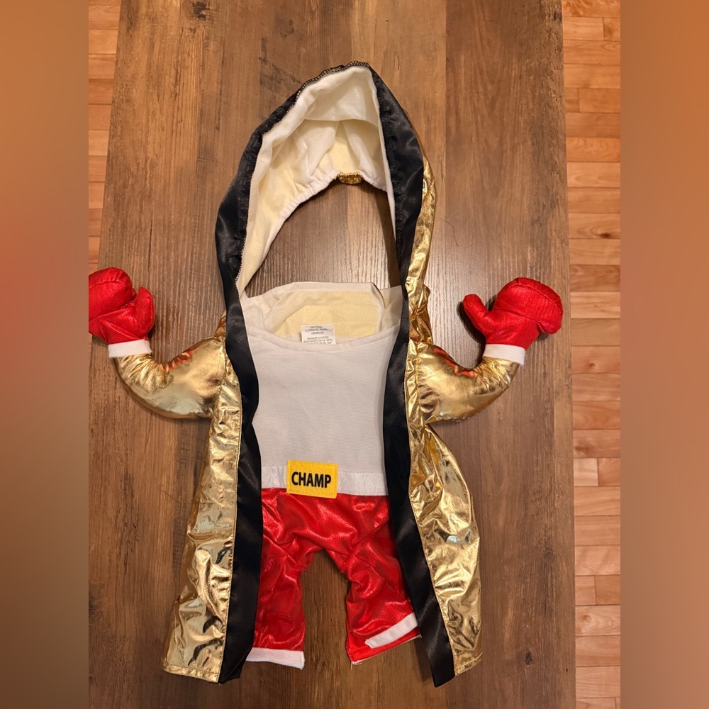 Pet Boxing Champ Frontal Halloween Dog Costume Size Large NWOT